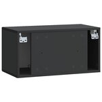 vidaXL Meuble TV mural Noir 59 5 x 31 x 30 cm Bois d'ingénierie