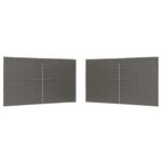 vidaXL Mur de tente de fête 2 pièces 400 x 195 cm Anthracite