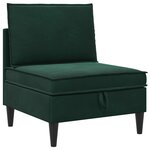 vidaXL Ensemble de meubles pour le salon 3 Pièces Vert foncé Velours