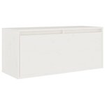 vidaXL Meubles TV 5 Pièces Blanc Bois massif de pin