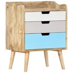 vidaXL Table de chevet 47x35x63 cm Bois de manguier solide