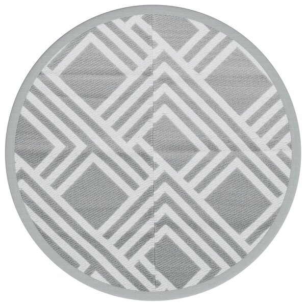 vidaXL Tapis d'extérieur ARAKIL gris Ø120 cm PP