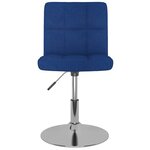 vidaXL Chaises pivotantes à manger lot de 6 bleu tissu