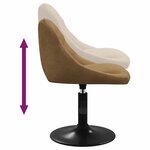 vidaXL Chaises de salle à manger pivotantes 2 Pièces Marron