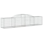 vidaXL Panier de gabions arqué 300x50x60/80 cm Fer galvanisé