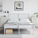 vidaXL Tables de chevet 2 Pièces blanc 36x39x78 cm acier