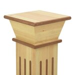 vidaXL Support pilier carré à plantes Bois clair 17x17x66 cm MDF