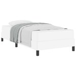 vidaXL Cadre de lit avec matelas Blanc pur 100 x 200 cm tissu