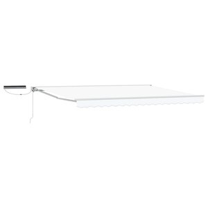vidaXL Auvent rétractable électrique Blanc 4 5 × 3 5 m