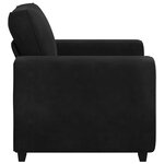 vidaXL Fauteuil noir 60 cm velours