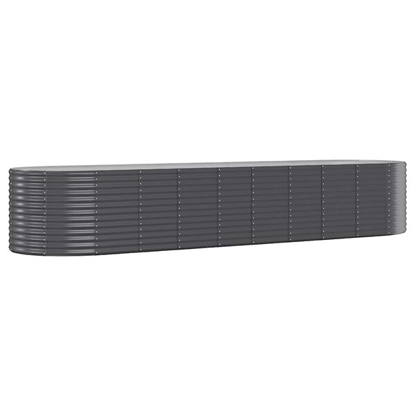 vidaXL Lit surélevé de jardin Acier enduit de poudre Anthracite