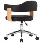 vidaXL Chaises pivotantes à manger lot de 4 Noir Similicuir