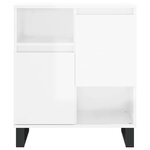 vidaXL Buffet Blanc brillant 60x35x70 cm Bois d'ingénierie