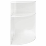 vidaXL Table d'appoint Blanc brillant 39 7 x 39 7 x 60 cm