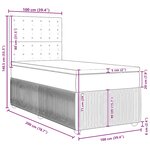 vidaXL Sommier à lattes de lit et matelas Gris clair 100x200cm Velours