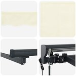vidaXL Auvent Rétractable Crème 350 x 250 cm Tissu  Métal