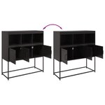 vidaXL Buffet noir 100 5x39x107 cm acier laminé à froid
