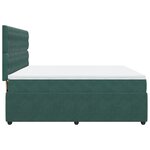 vidaXL Sommier à lattes de lit et matelas Vert foncé 180x200cm Velours