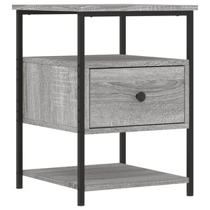 vidaXL Table de chevet sonoma gris 40x42x56 cm bois d'ingénierie