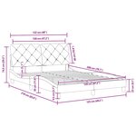 vidaXL Cadre de lit sans matelas noir 120x200 cm velours