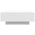 vidaXL Table basse avec lumières LED blanc 80x80x31 cm