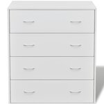 vidaXL Buffet avec 4 tiroirs 60x30 5x71 cm Blanc