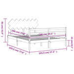 vidaXL Cadre de lit sans matelas 140x190 cm bois massif