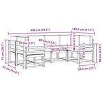 vidaXL Ensemble de canapés d'extérieur 6 pc Blanc et Beige