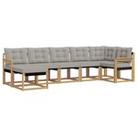 vidaXL Ensemble de canapés d'extérieur 7 pc Blanc et gris clair