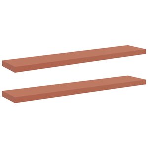 vidaXL Étagère Murale 2 pc Rouge 120 x 23 5 x 3 8 cm Bois d'ingénierie