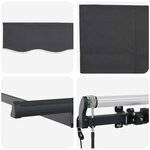 vidaXL Auvent Rétractable Anthracite 350 x 200 cm