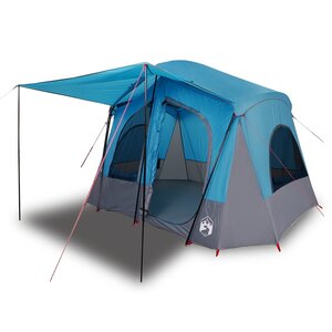 vidaXL Tente de camping de cabine 5 personnes bleu imperméable
