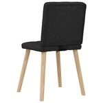 vidaXL Chaises à manger lot de 4 noir tissu