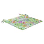 vidaXL Chaises de jardin et coussins motif à feuilles 3Pièces Teck massif