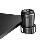 Bureau Gaming Noir - Plateau en mélaminé et pietement en acier noir