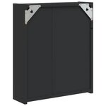 vidaXL Armoire de salle de bain à miroir avec LED noir 45x13x52 cm
