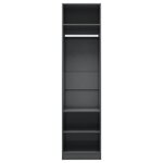vidaXL Garde-robe Gris brillant 50 x 50 x 200 cm Aggloméré