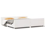 vidaXL Cadre de lit sans matelas blanc 200x200 cm bois massif de pin
