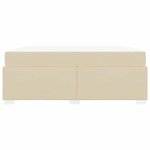 vidaXL Cadre de lit avec matelas Crème 180 x 200 cm tissu