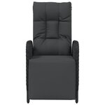 vidaXL Chaises inclinables d'extérieur et coussins lot de 2 Poly rotin