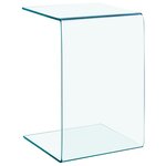 vidaXL Table d'appoint 40x40x60 cm Verre trempé
