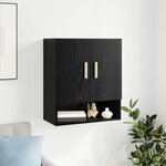 vidaXL Meuble mural Chêne noir 60 x 31 x 70 cm Bois d'ingénierie
