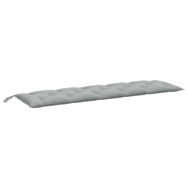vidaXL Coussin de banc de jardin gris clair mélangé 180x50x7 cm tissu