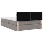 vidaXL Lit avec rangement et matelas avec matelas Taupe 140 x 190 cm
