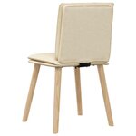 vidaXL Chaises à manger lot de 4 crème tissu