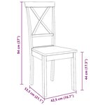 vidaXL Chaises à manger 2 Pièces blanc bois massif caoutchouc