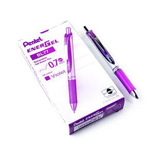 Stylo Roller encre gel rétractable ENERGEL BL77 Pointe 0 7 mm violet x 12 PENTEL