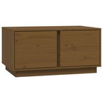 vidaXL Table basse Marron miel 80x50x40 cm Bois massif de pin