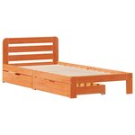 vidaXL Cadre de lit sans matelas cire marron 90x190 cm bois pin massif
