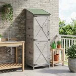 vidaXL Abri de jardin Gris 59 5 x 56 x 176 5 cm Bois de Sapin Massif